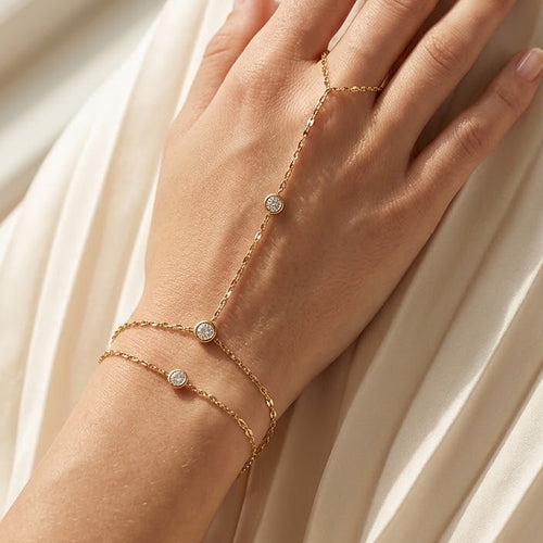 Bracelet de main Constellation porté sur la main